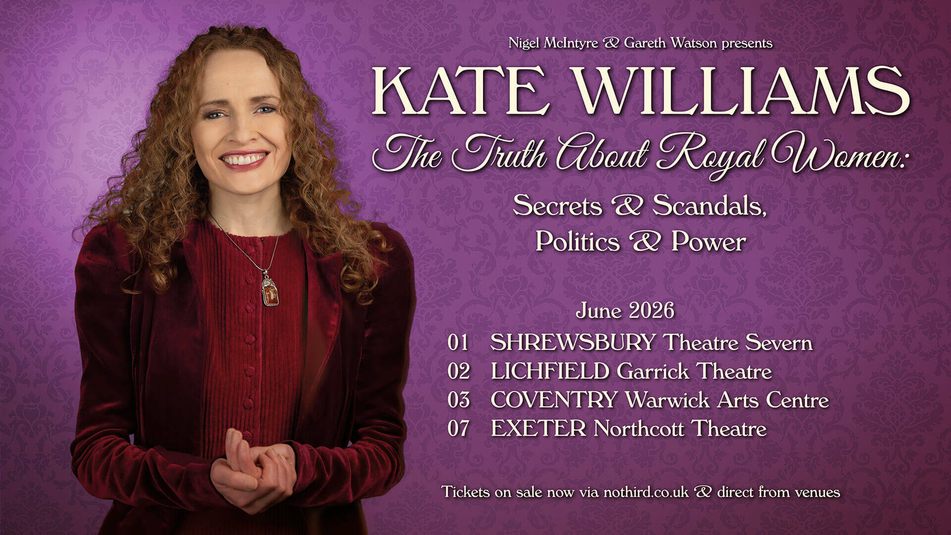 Professor Kate Williams Tour Poster 2026